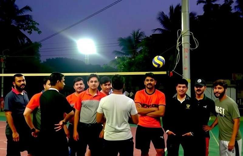 Indian Volley Elite - Community Meetup Indian Volley Elite community meetup in Bangalore with players competing in a tournament